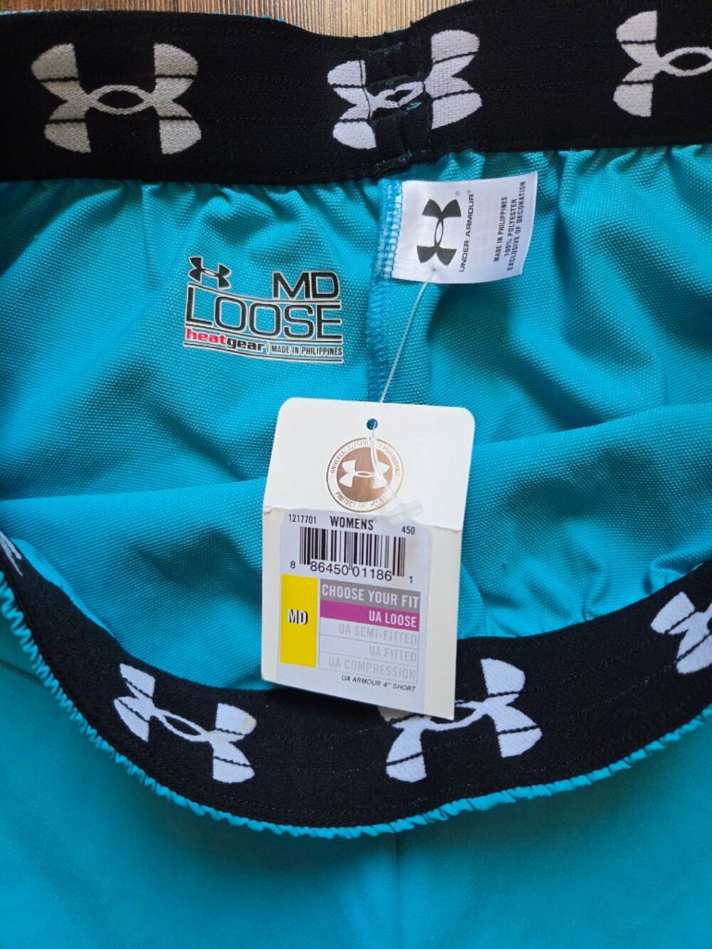 NWT Under Armour: Women's Fly By 2.0 running shorts in Teal, medium - Picture 7 of 7